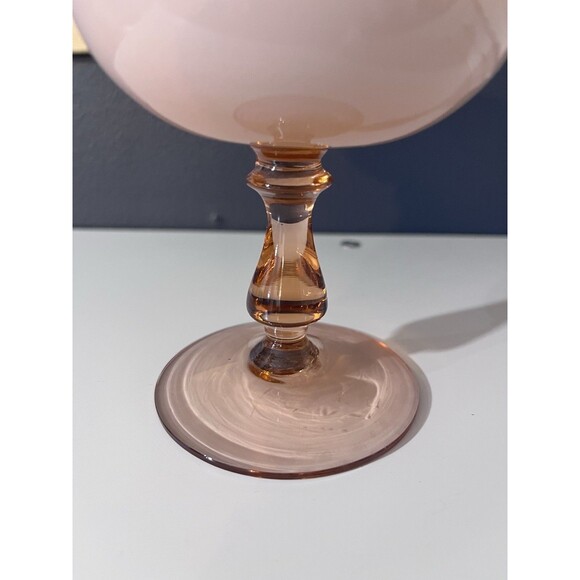 Carlo Moretti Cased Pink Champagne Sherbet Glass Encased Glass 4 in Height - Picture 2 of 7